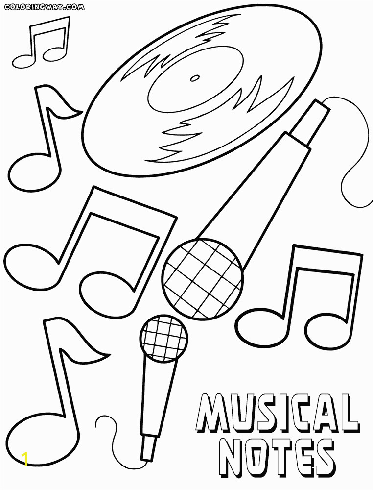 music notes coloring pages