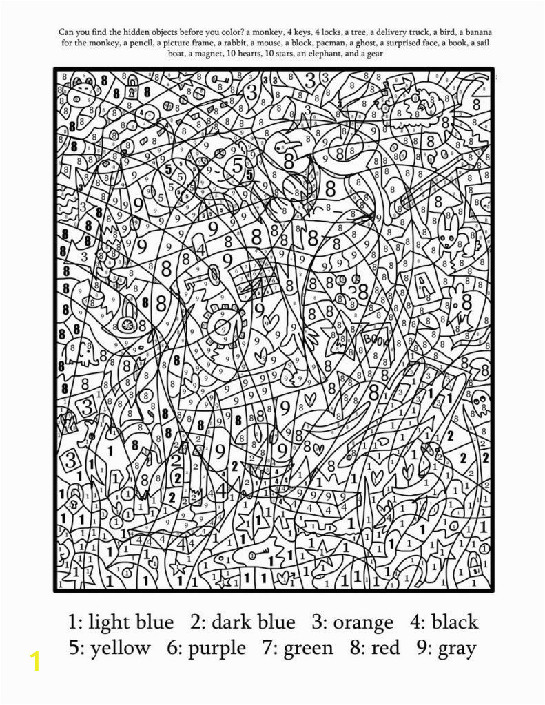 Color by Number Adult Coloring Pages Coloring Pages Printable Color by Number for Adults Free