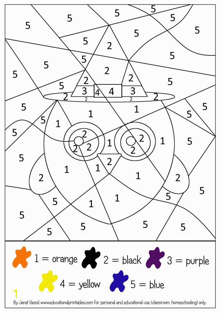 Color by Number Coloring Pages for Halloween 19 Eerie Halloween Color by Number Printable Pages for