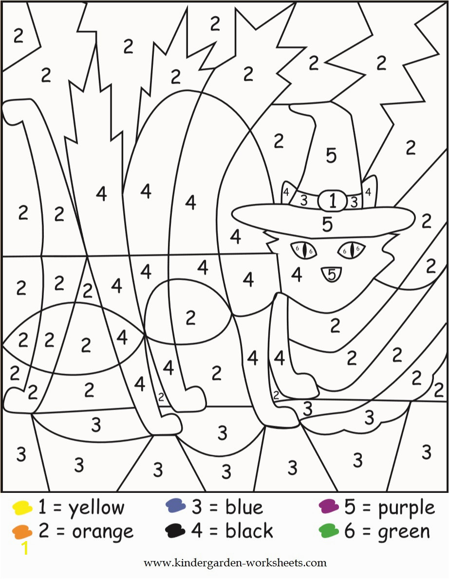 Color by Number Coloring Pages for Halloween 19 Eerie Halloween Color by Number Printable Pages for