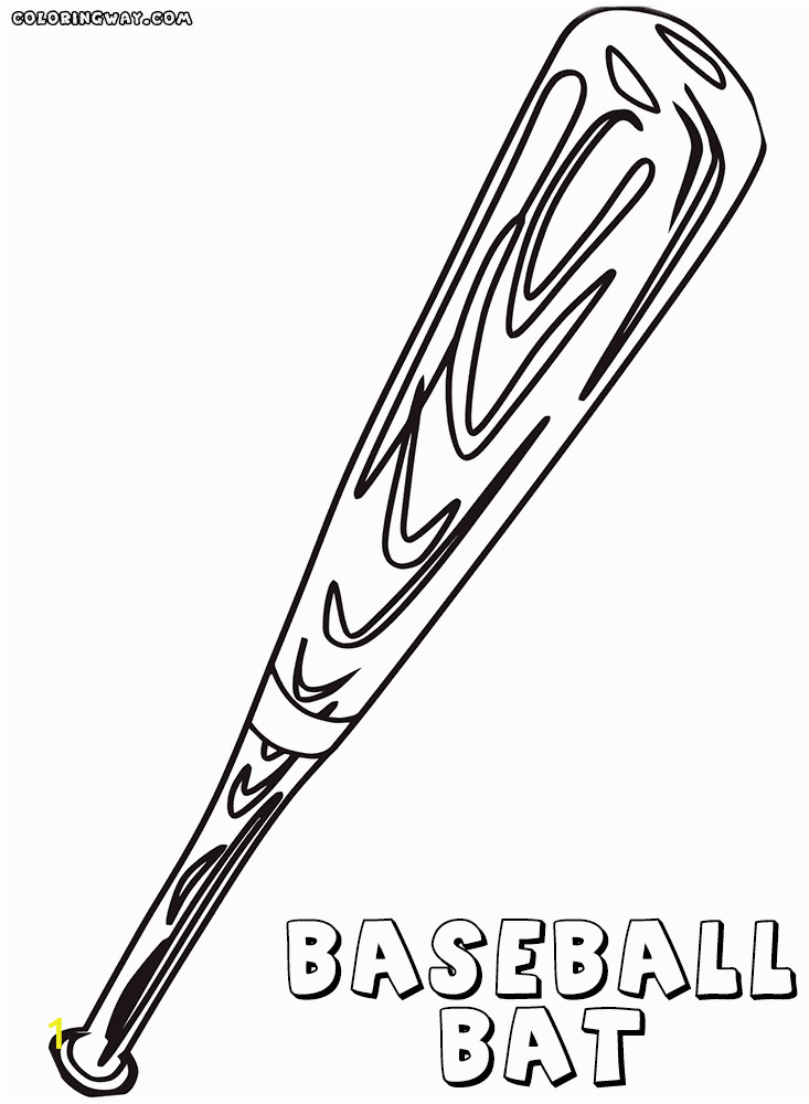 baseball bat coloring pages