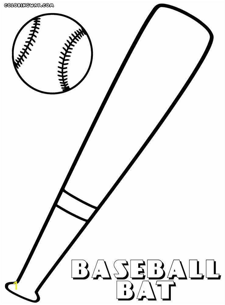 baseball bat coloring pages