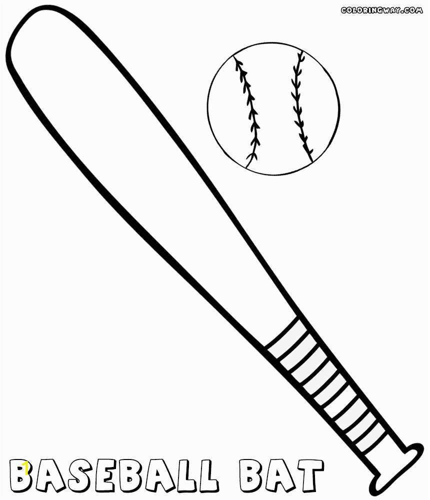 Coloring Page Of A Baseball Bat Baseball Bat Coloring Pages