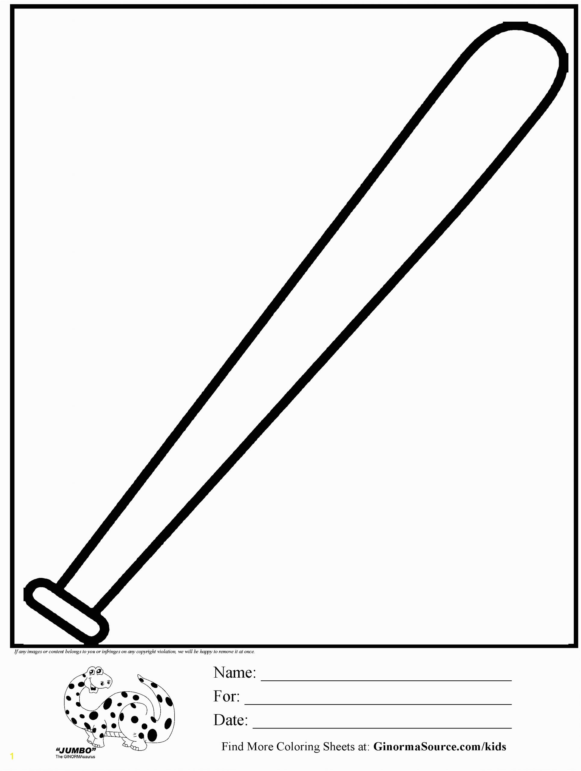 Coloring Page Of A Baseball Bat Baseball Coloring Pages Bat Ginormasource Kids