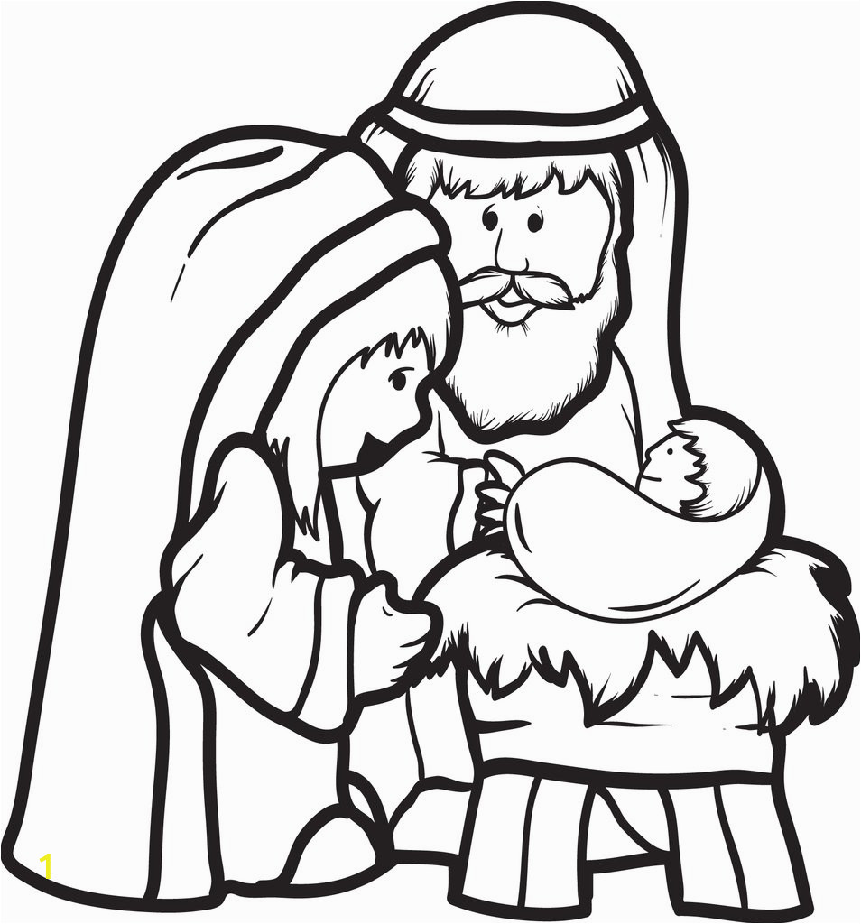 mary joseph baby jesus coloring page 2 a4706