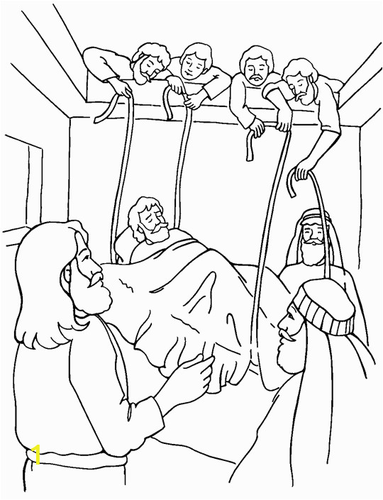 Coloring Page Of Jesus Healing the Paralytic Jesus Heals the Paralytic Coloring Child Coloring