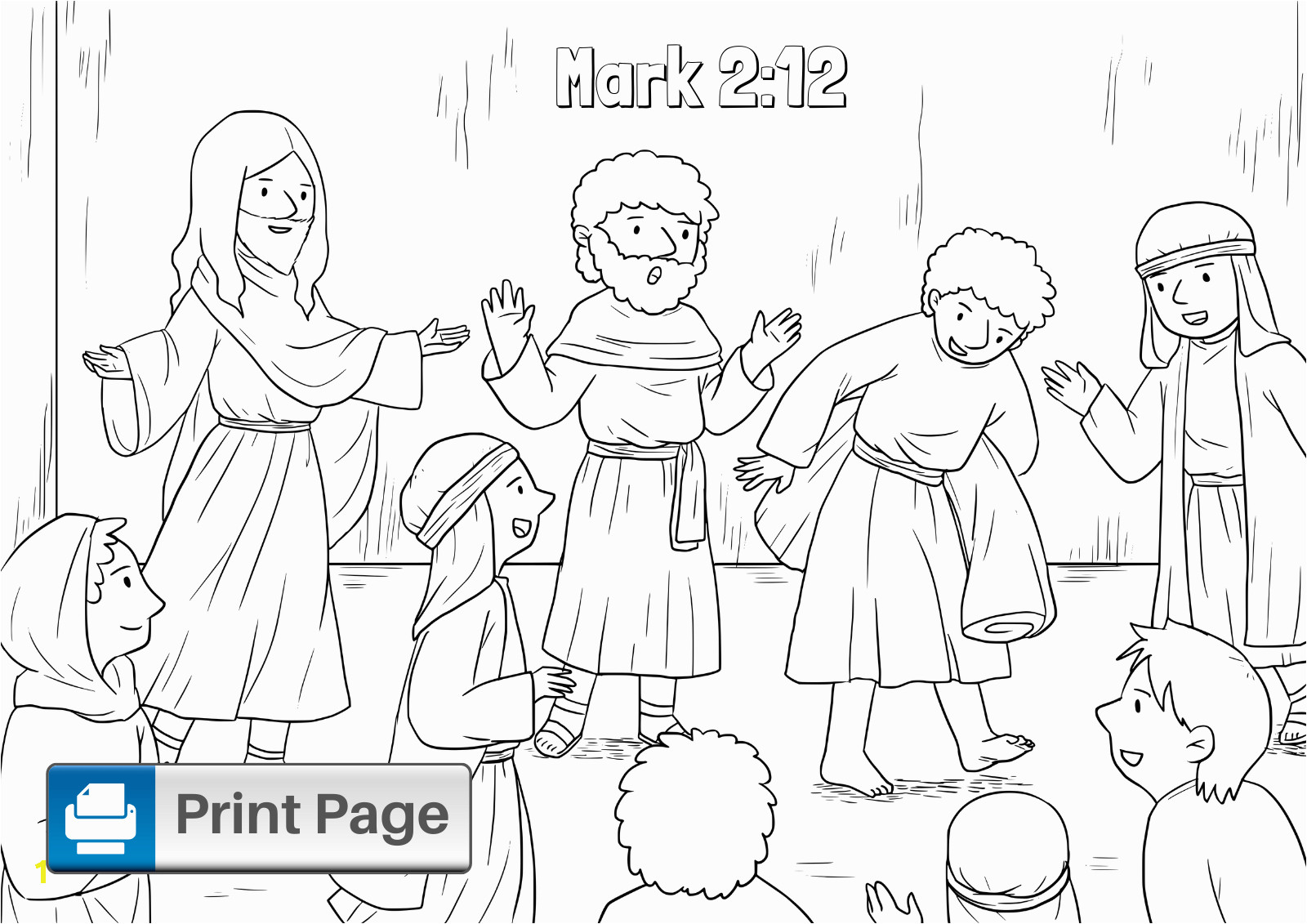 Coloring Page Of Jesus Healing the Paralytic Jesus Heals the Paralytic Man Coloring Pages for Kids