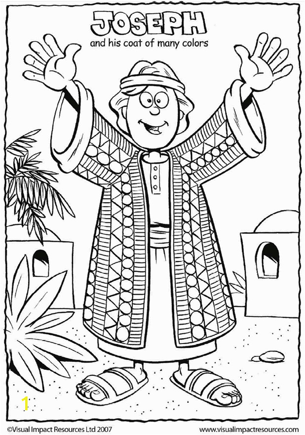 Coloring Page Of Joseph and His Coat Of Many Colors Joseph and His Coat Coloring Page