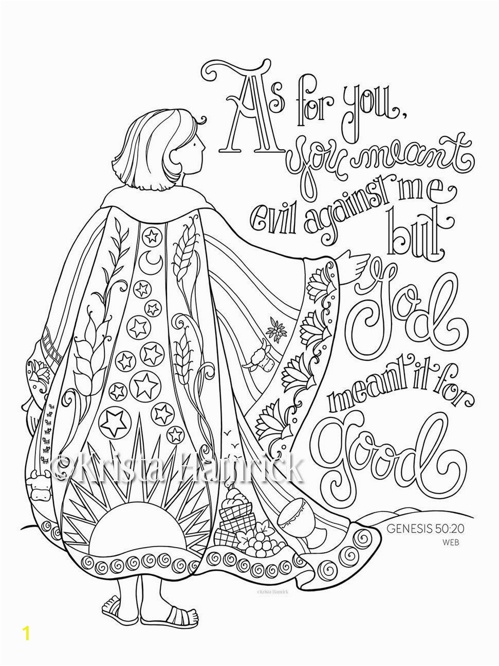 Coloring Page Of Joseph and His Coat Of Many Colors Joseph S Coat Of Many Colors Coloring Page 8 5×11 Bible