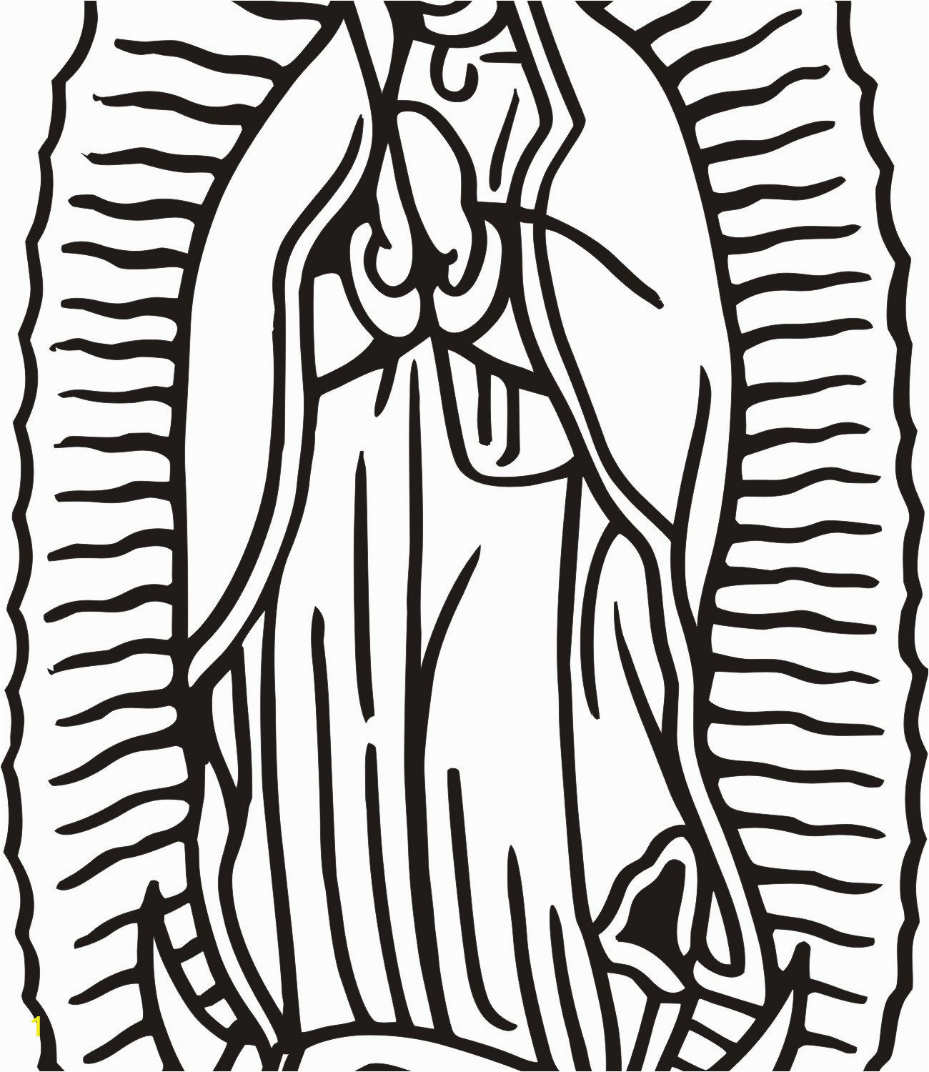 our lady of guadalupe coloring page