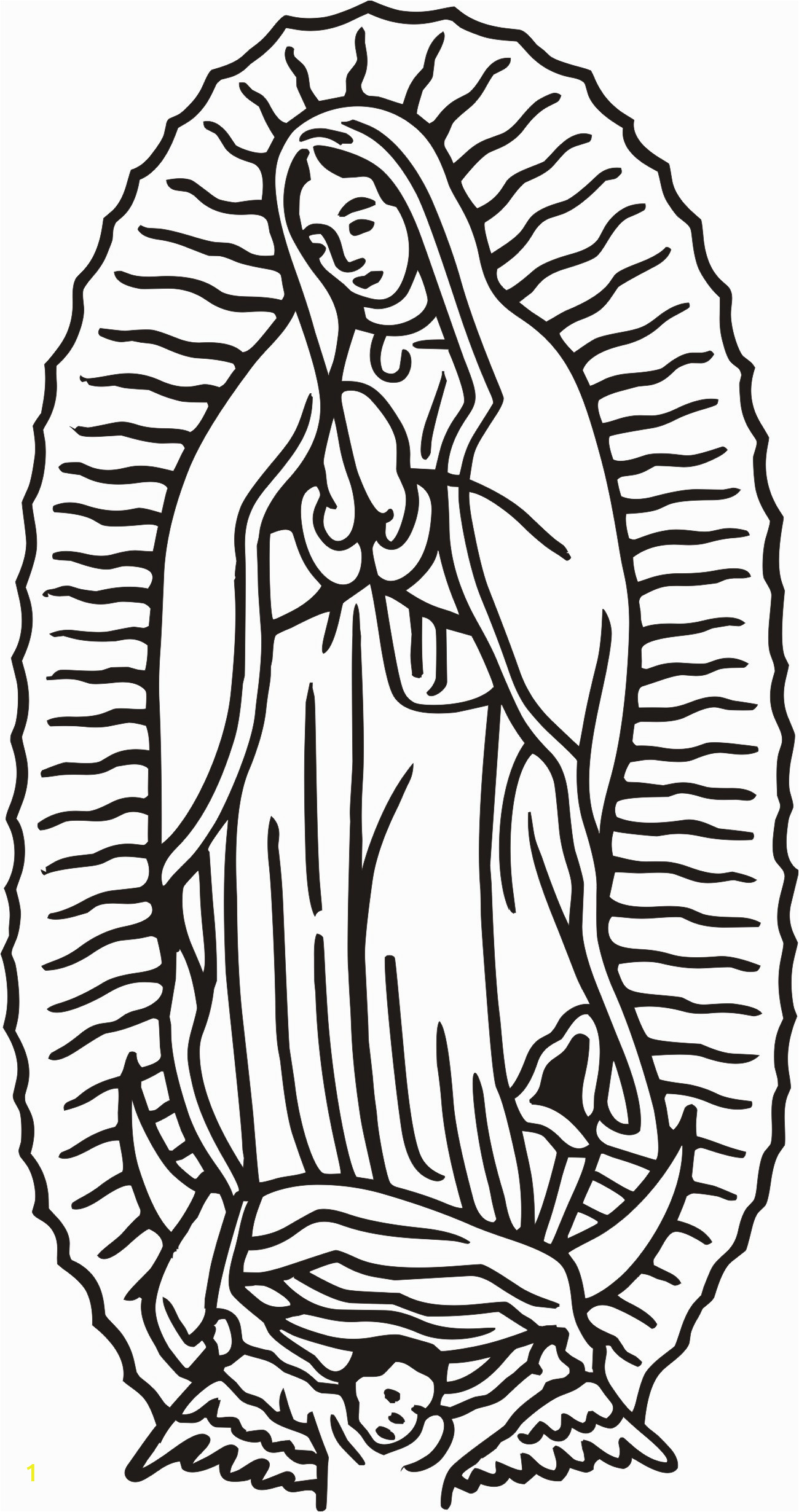 our lady of guadalupe coloring page