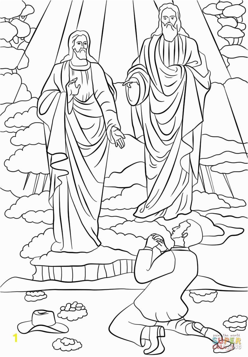 Coloring Page Of the First Vision Joseph Smith First Vision Coloring Page