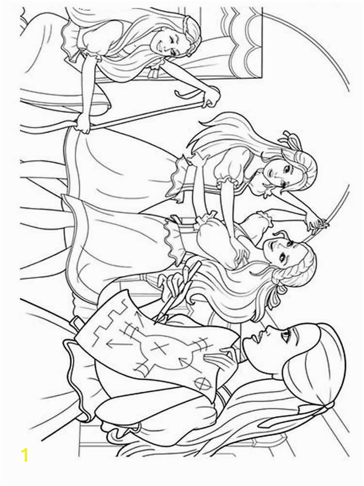 barbie and the three musketeers coloring pages