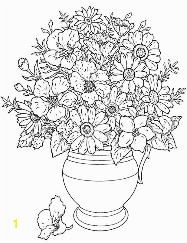 abstract flower coloring pages