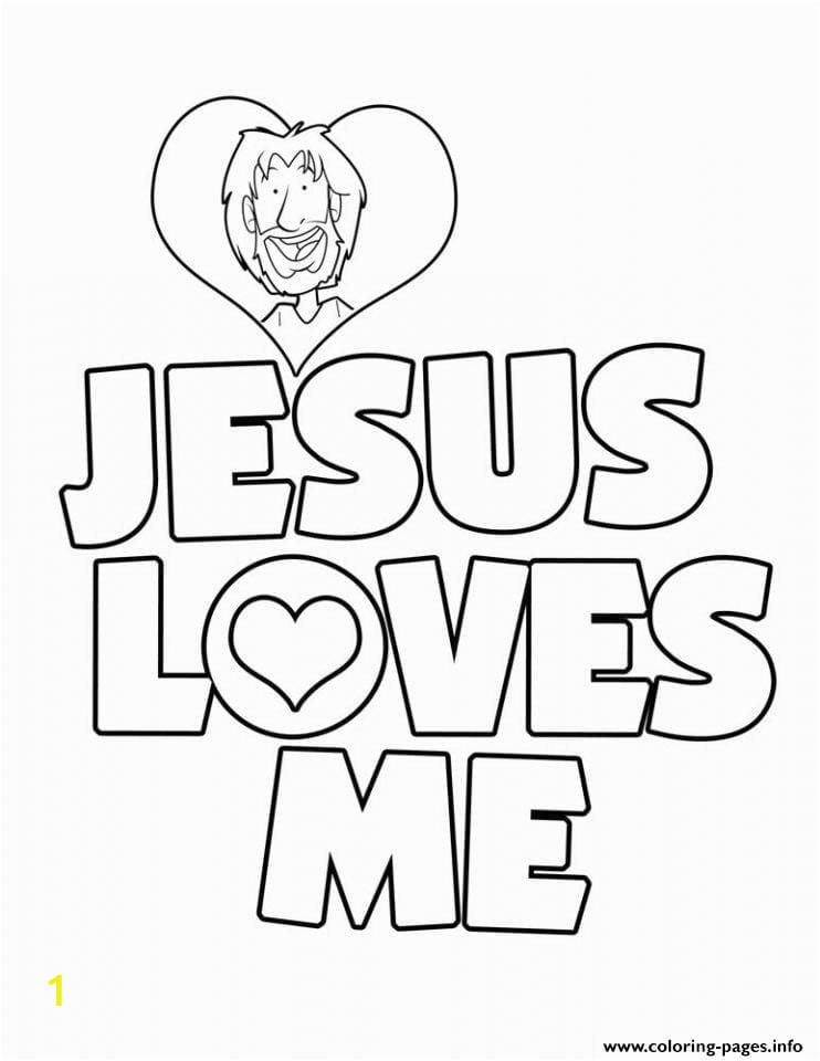 jesus loves me coloring page