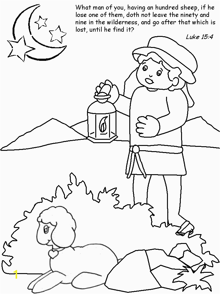 parable of lost sheep coloring pages