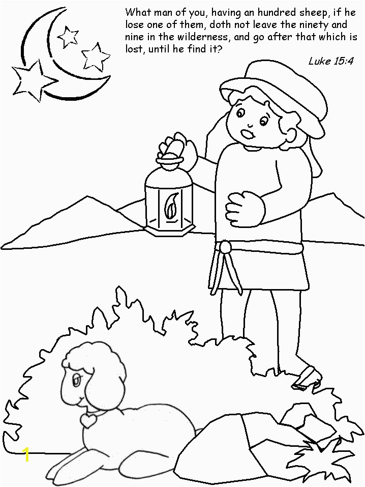 Coloring Pages for the Lost Sheep Parable Parable Lost Sheep Coloring Pages Coloring Home