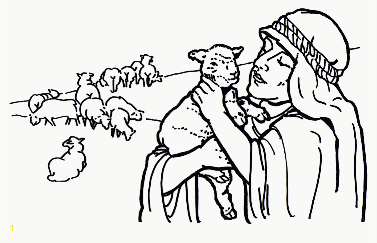 parable of lost sheep coloring pages