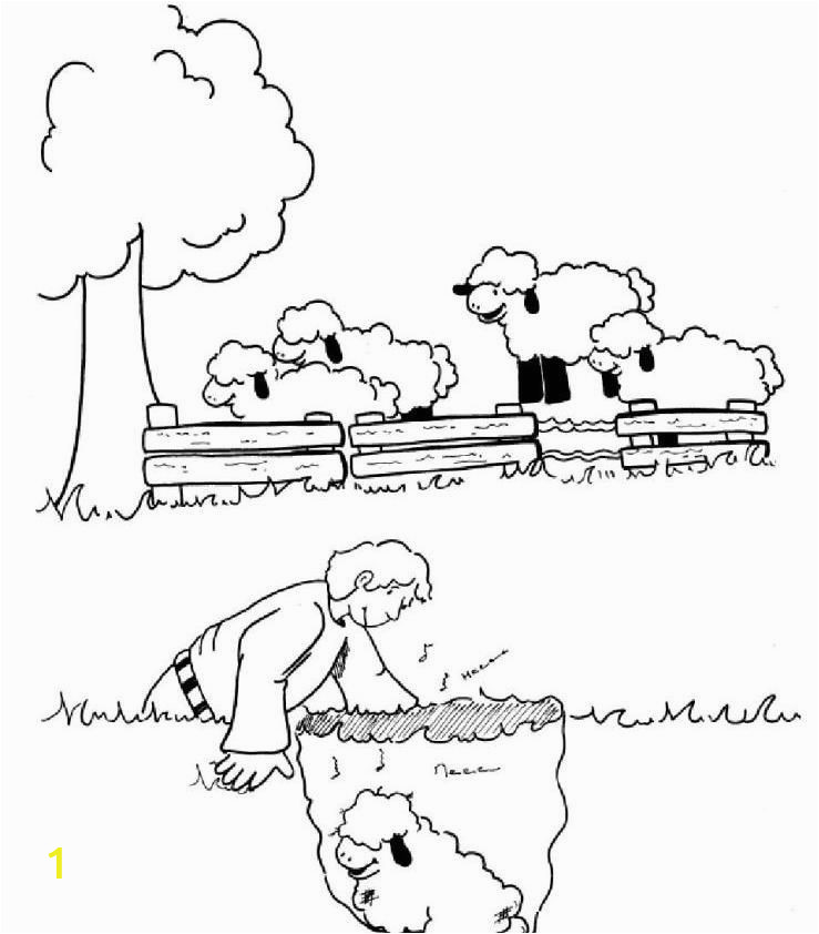 Coloring Pages for the Lost Sheep Parable the Lost Sheep Coloring Pages Coloring Home