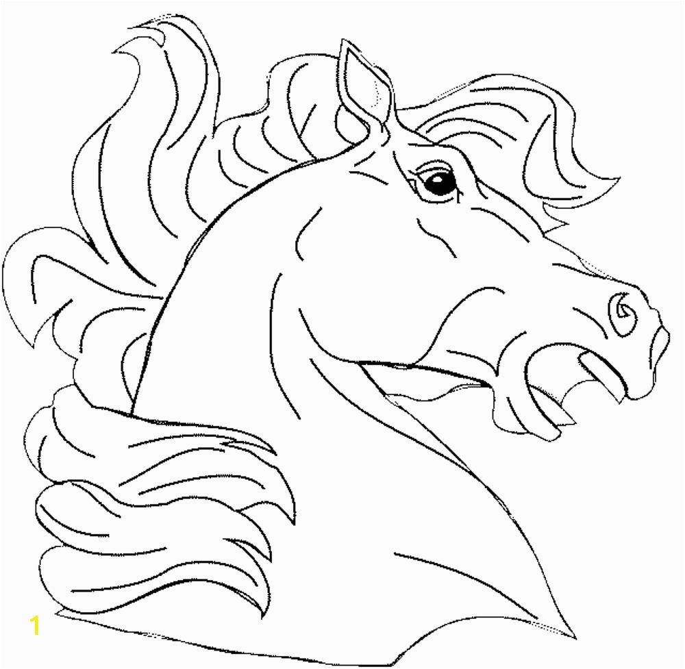 horse head coloring page