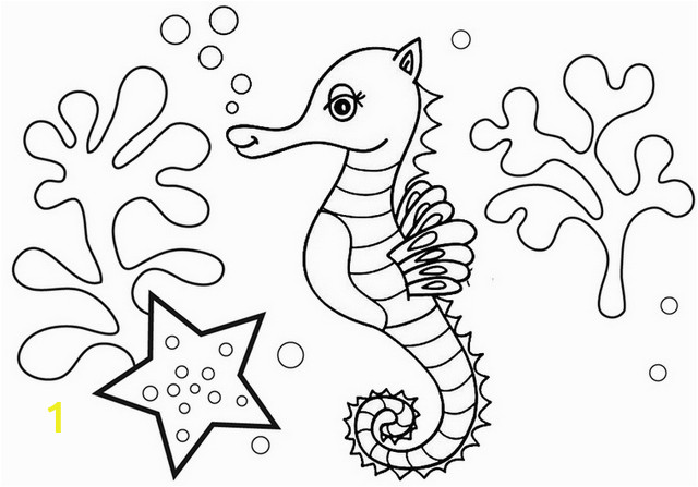 13 fun original and cartoon baby seahorse coloring pages