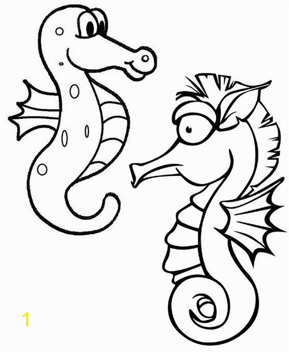 13 fun original and cartoon baby seahorse coloring pages
