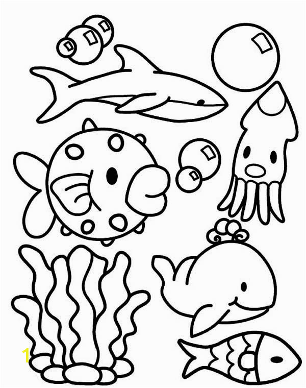 underwater animals drawing