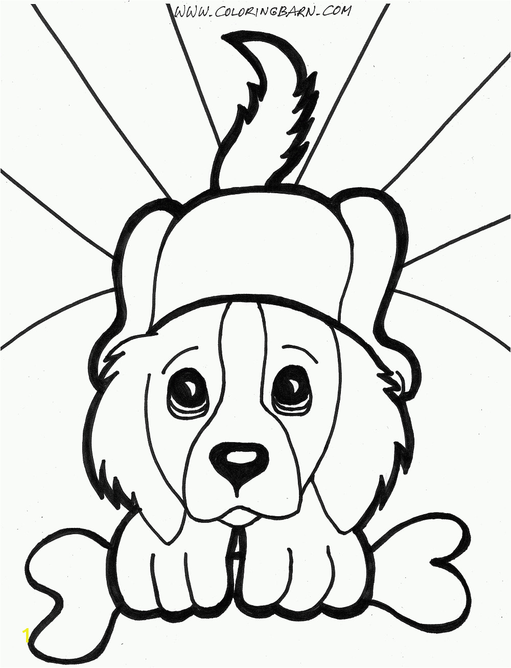 animals coloring pages cute puppy