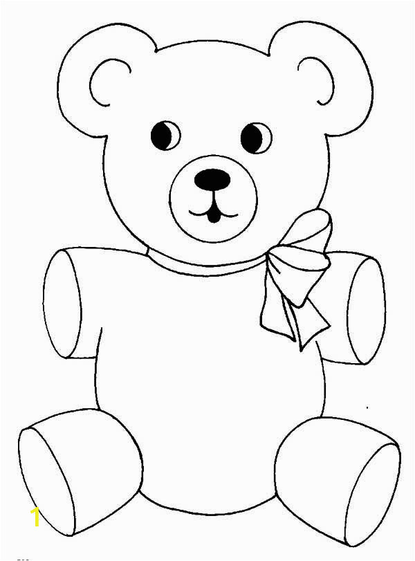 teddy bear wear cute ribbon coloring page