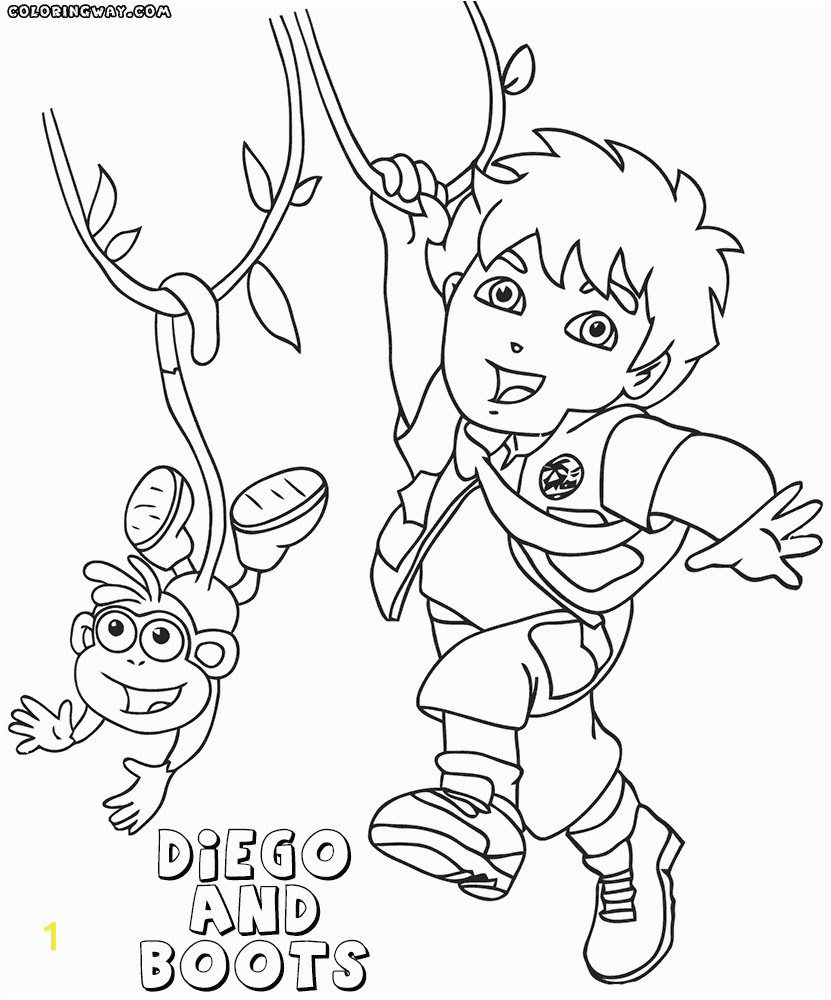 dora and go coloring pages