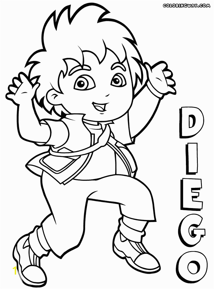 dora and go coloring pages