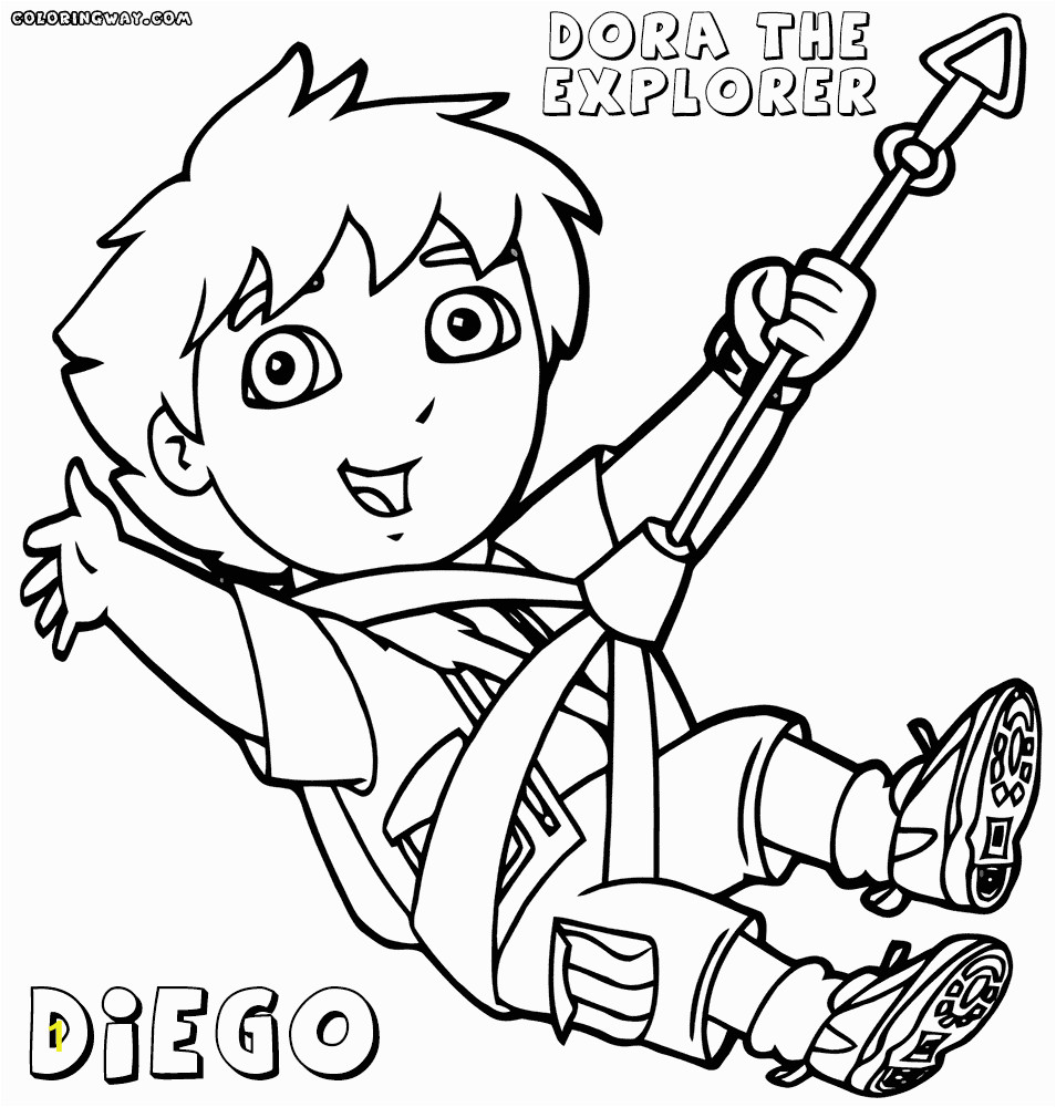 dora and go coloring pages