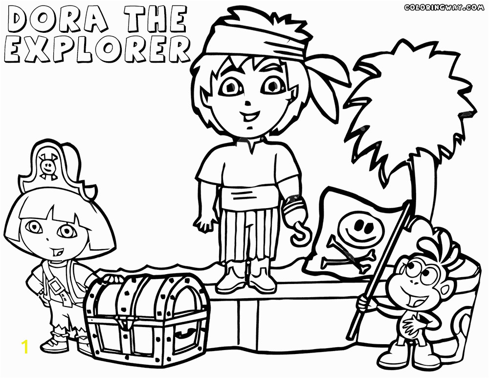 dora and go coloring pages