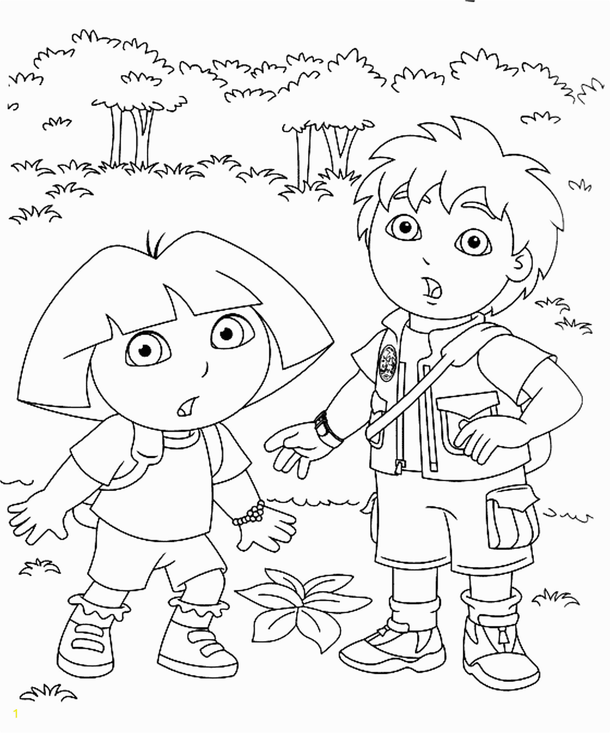 dora coloring pages learn new things