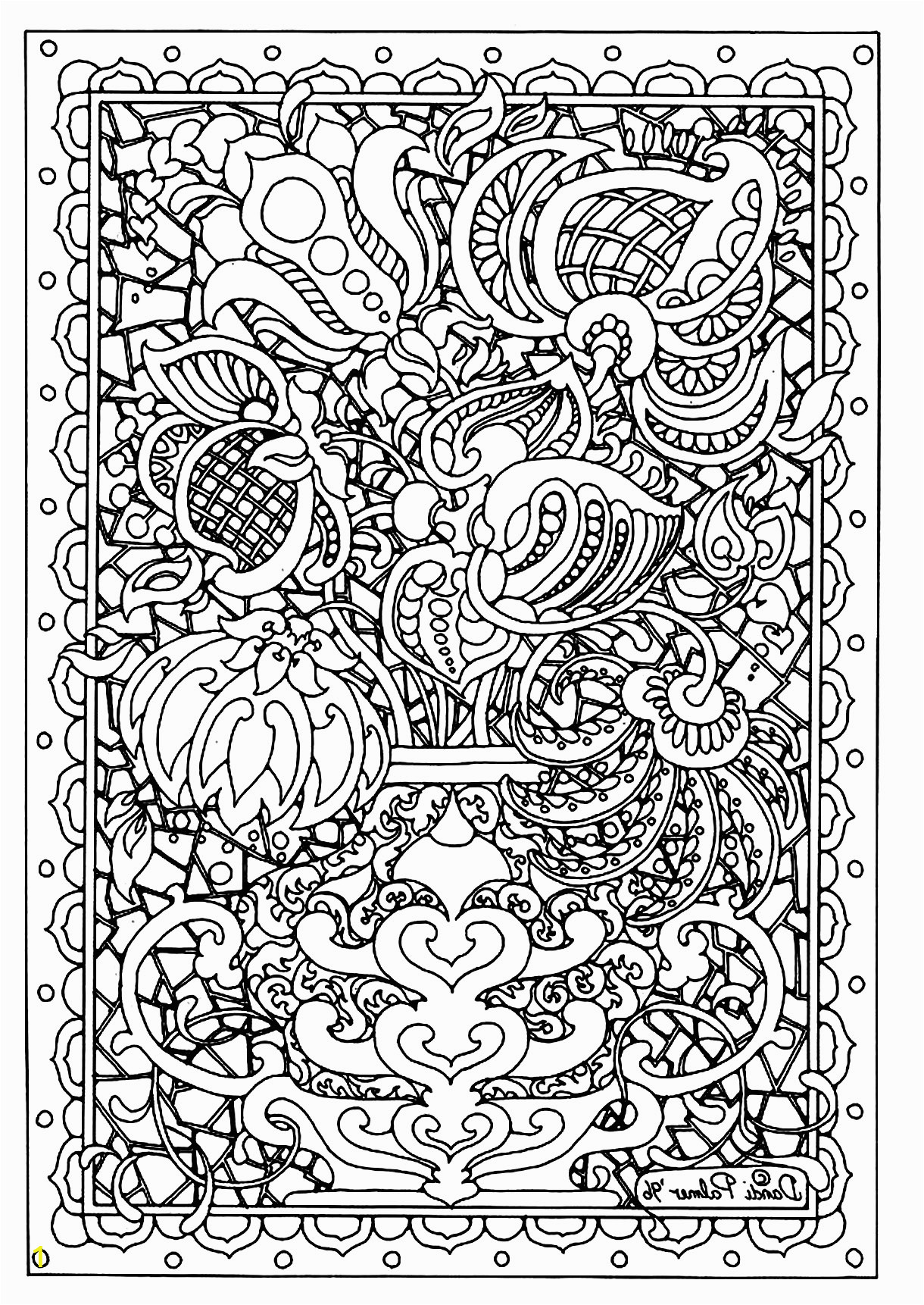 Coloring Pages Of Flowers for Teenagers Difficult Flower Difficult Flowers Adult Coloring Pages