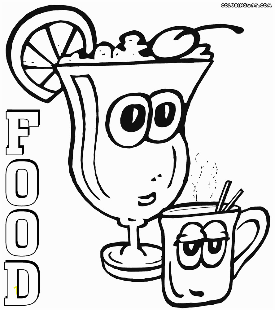 food with faces coloring pages