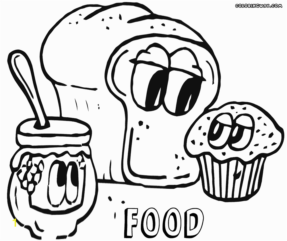 food with faces coloring pages