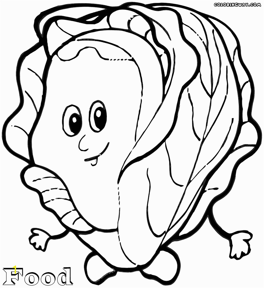 food with faces coloring pages