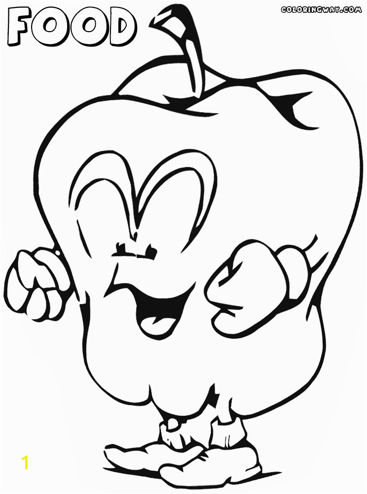 food with faces coloring pages