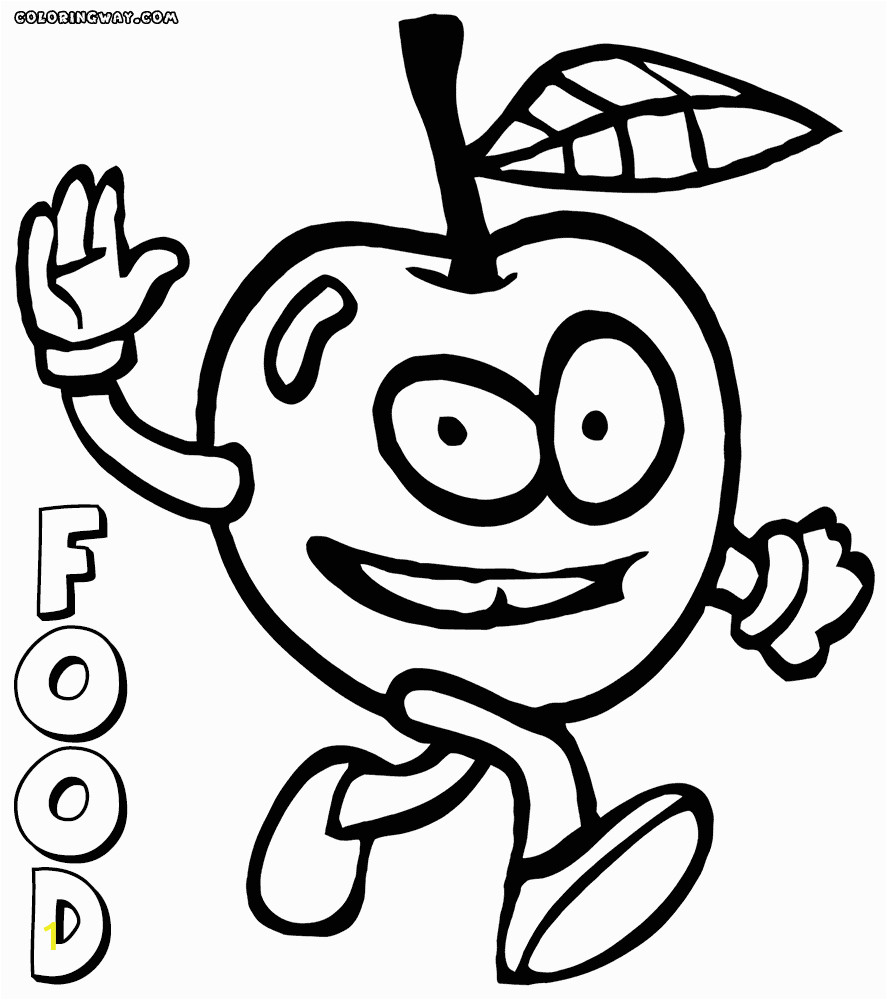 Coloring Pages Of Food with Faces Food with Faces Coloring Pages