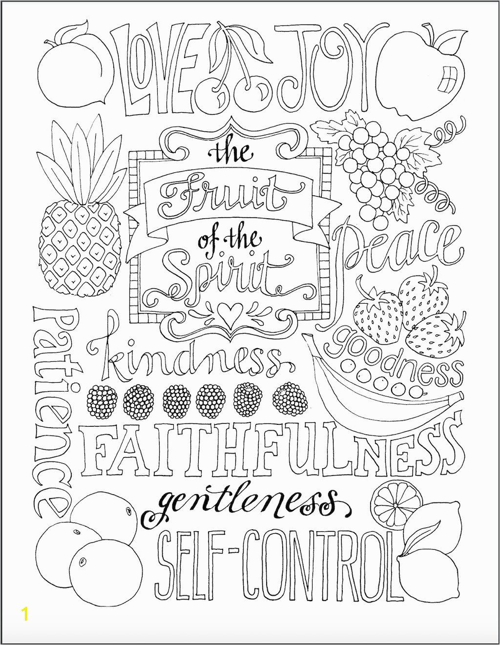 fruit of the spirit coloring page