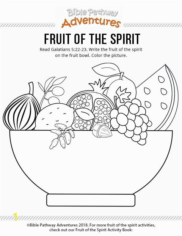 Coloring Pages Of Fruit Of the Spirit Fruit Of the Spirit Coloring Page for Kids