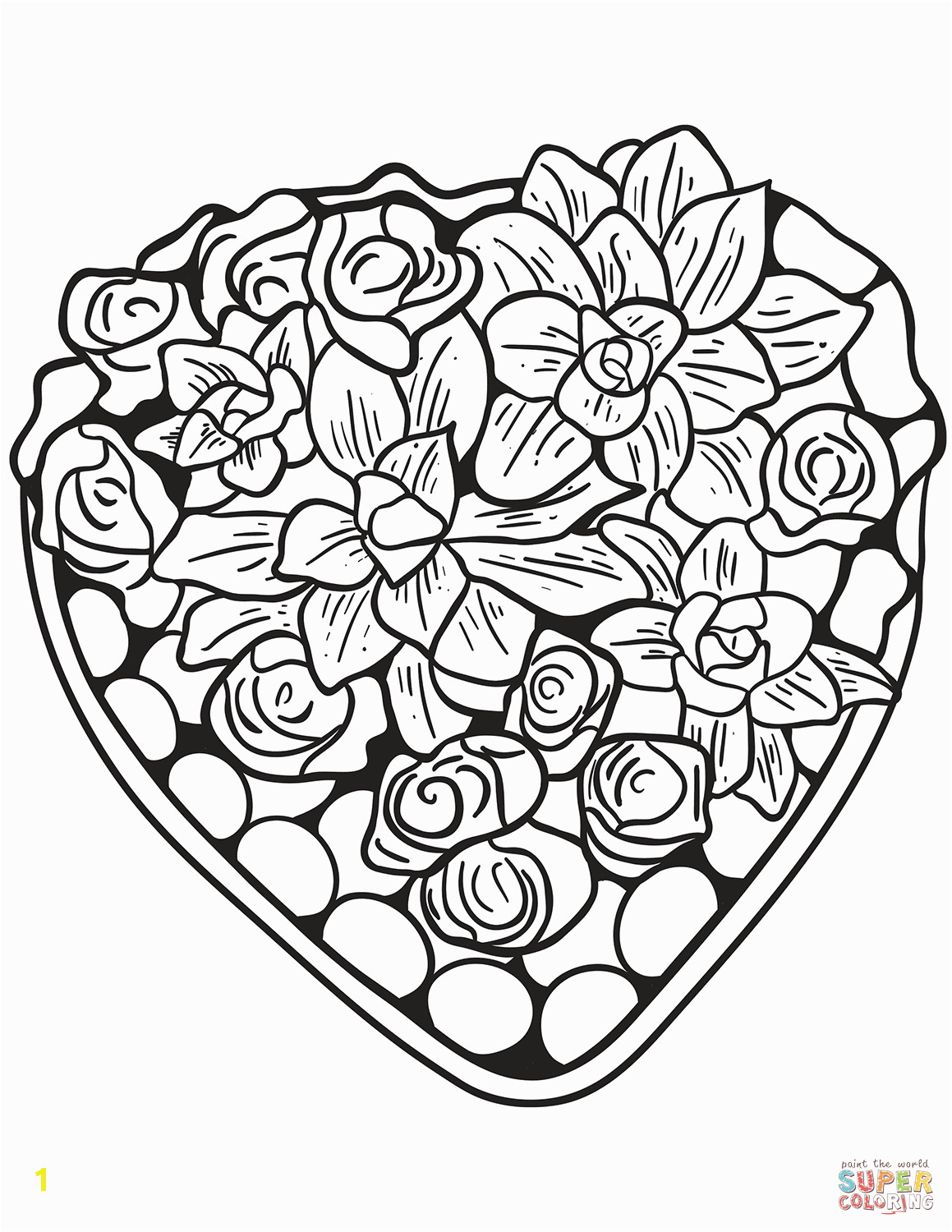 heart made of flowers