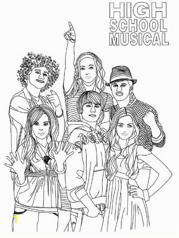 picture of high school musical coloring page