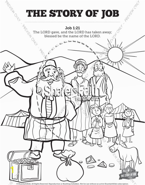 Coloring Pages Of Job S Story the Story Of Job Coloring Sunday School Activities