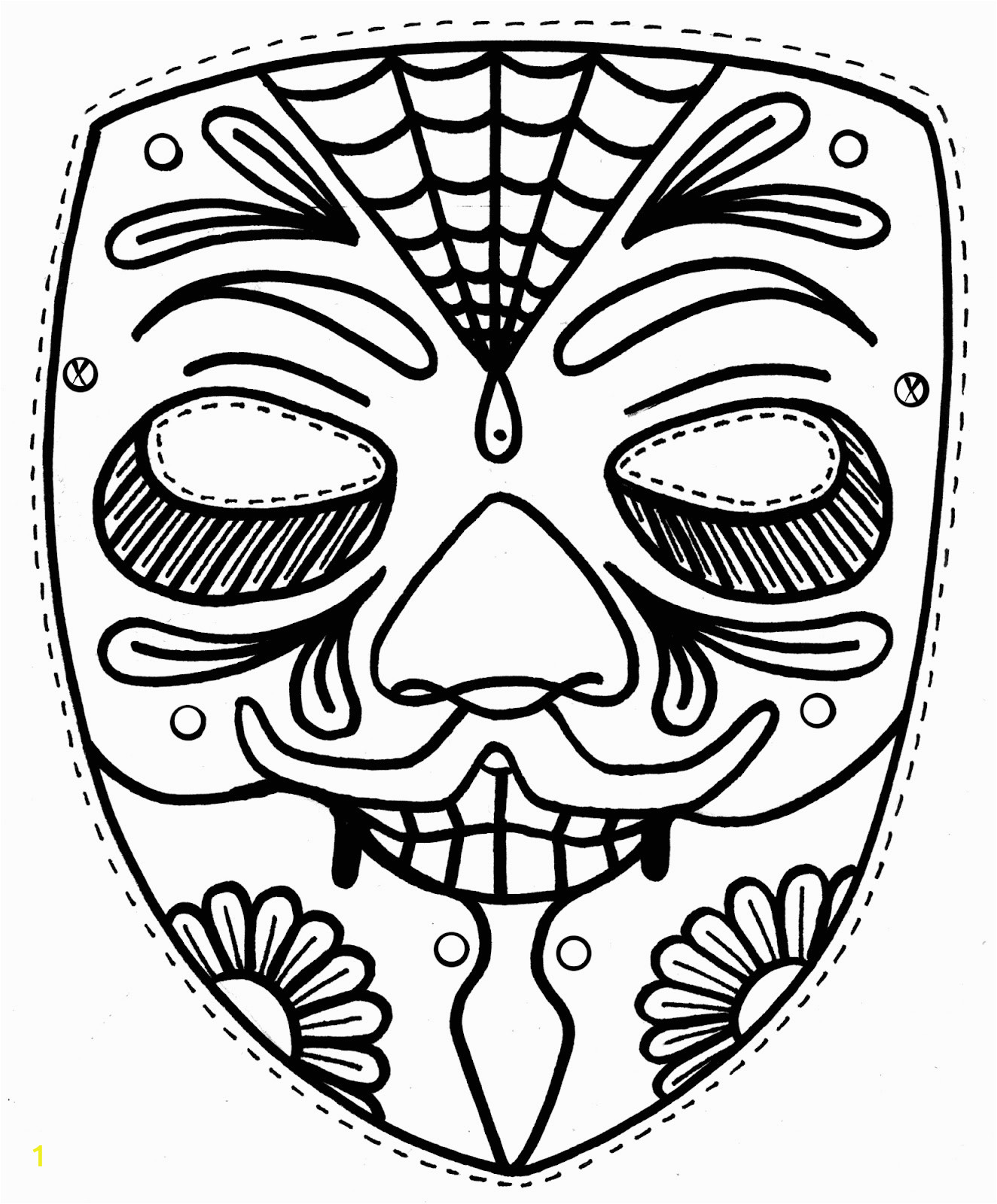 mardi gras mask coloring pages for kids