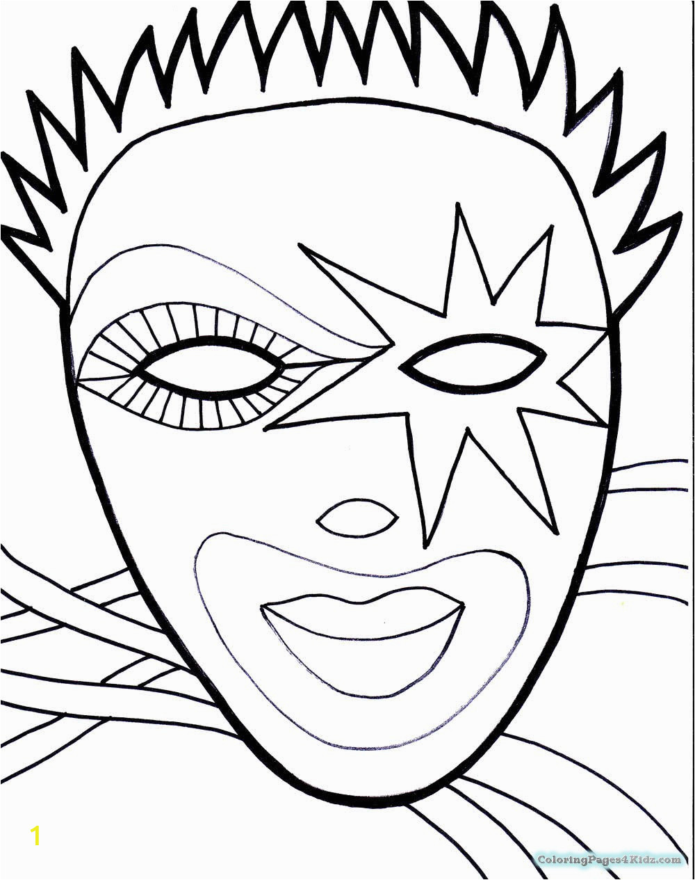 Coloring Pages Of Mardi Gras Masks Mardi Gras Mask for Boys Coloring Pages