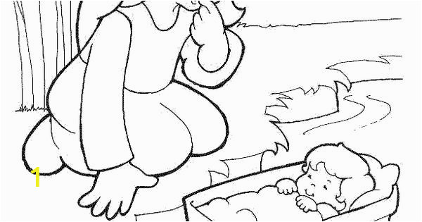 Coloring Pages Of Miriam and Baby Moses Miriam and Baby Moses Active Faith