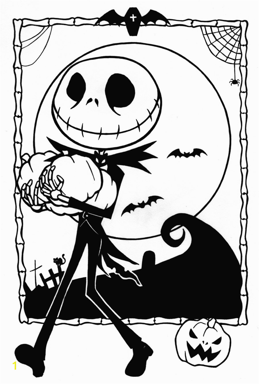 free printable nightmare christmas coloring pages