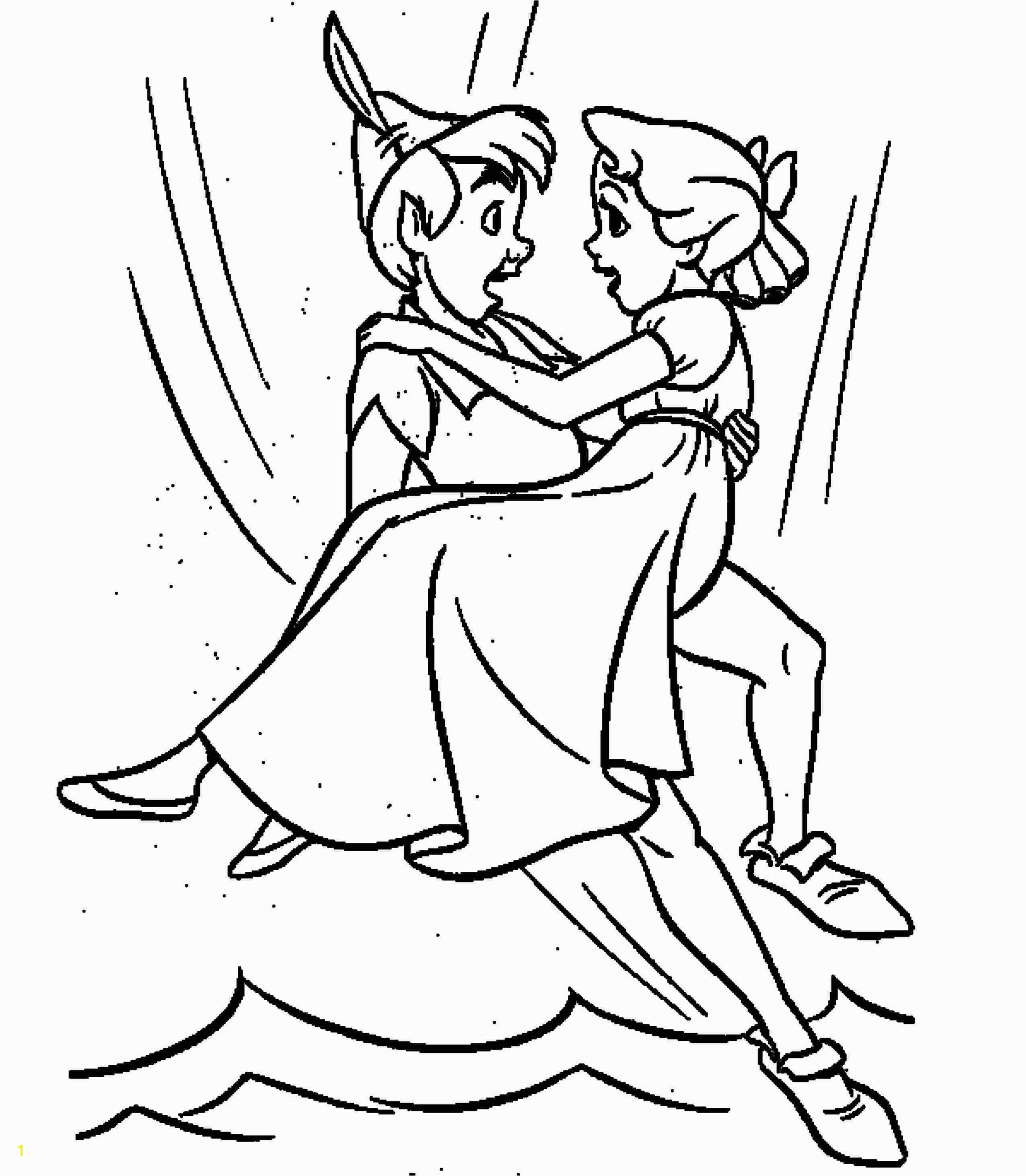 peter pan and tinkerbell coloring pages